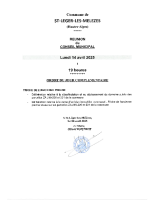 4. Ordre du jour complémentaire du 14 avril 2025