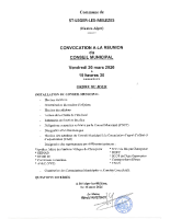 2. Ordre du jour du 20 mars 2026